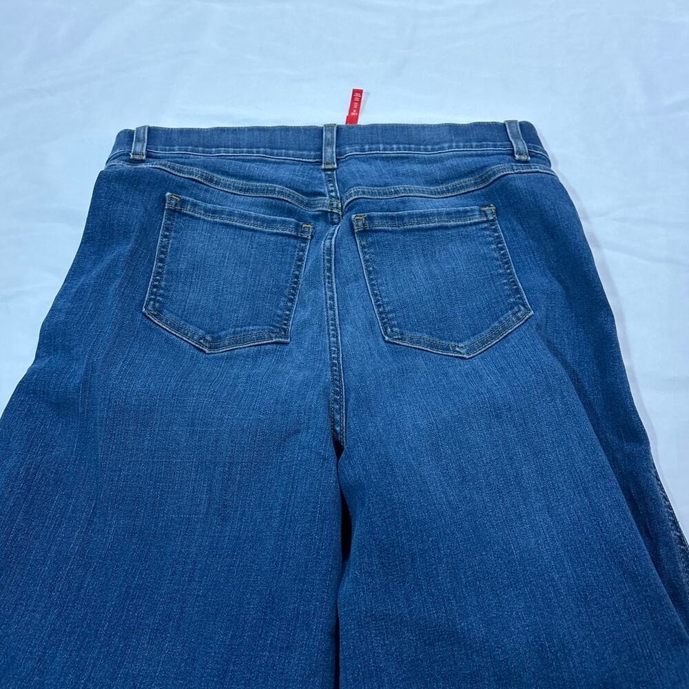 Spanx Women’s Large Tall Seamed Front Wide Leg Jeans Western Festival Denim - Picture 3 of 9